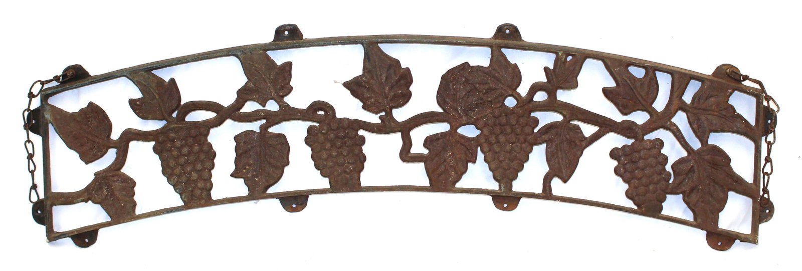 Iron grape motif grate - 44" long x 10" tall: Iron grape motif grate - 44" long x 10" tall