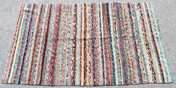 Antique room size rag rug - 5'5"x9'1"