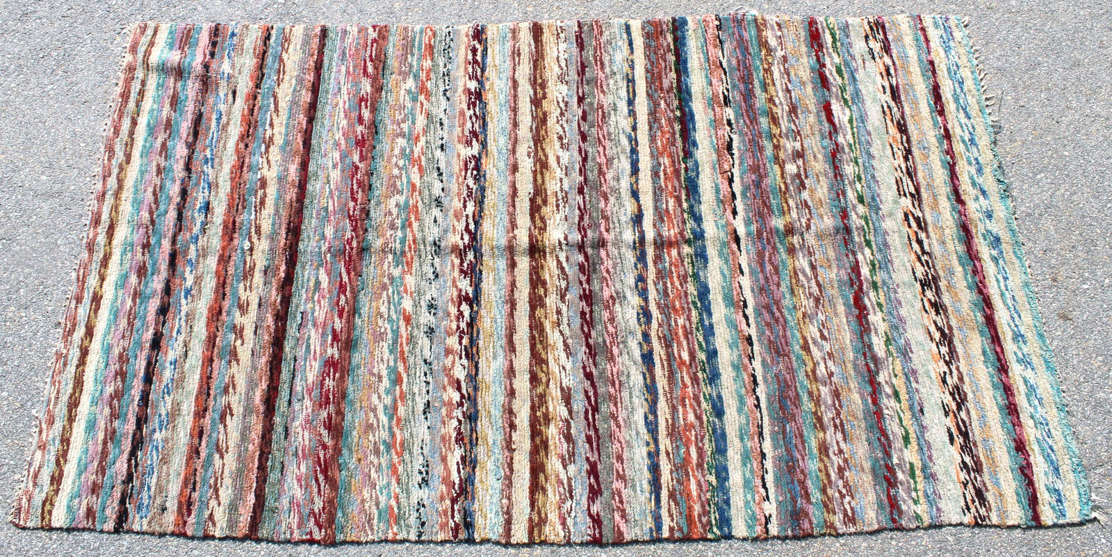 Antique room size rag rug - 5'5"x9'1" (1 of 8)