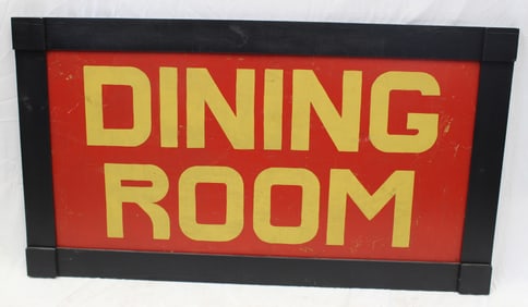 Wooded framed & painted "Dining Room" sign - 54" wide x 30 1/2" tall