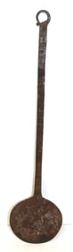 Antique forged iron cooking salamander - 15" long