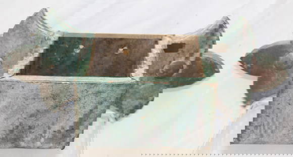 Copper outdoor wall/window box planter - 6 1/2" tall x 14" wide x 5" deep: Copper outdoor wall/window box planter - 6 1/2" tall x 14" wide x 5" deep