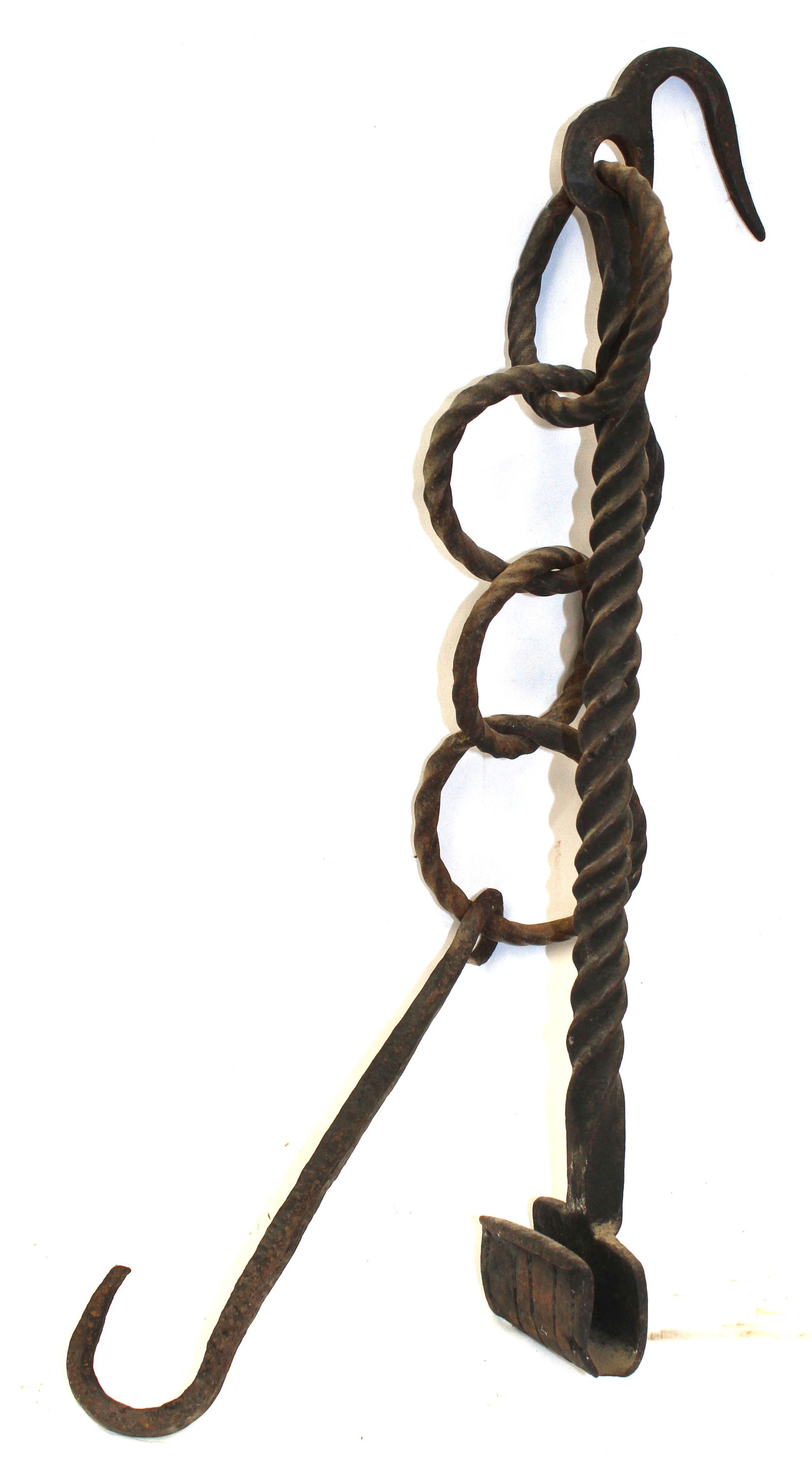 Heavy iron chain & hook - 34" long (1 of 4)