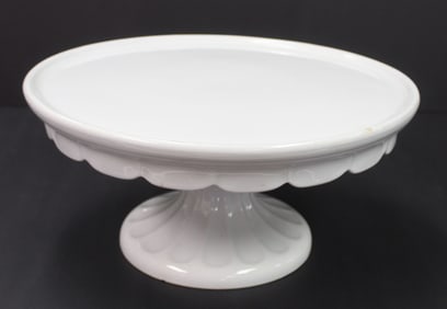 Antique Anthony Shaw ironstone cake stand - 7" tall x 15" diam