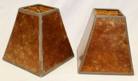 Pair of micah lamp shades - 5 1/2" tall x 6" square