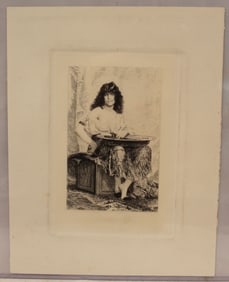 Engraving "Plate XIX. H.G.A. Regnault. Salome" - unframed - 11 1/2"x9"