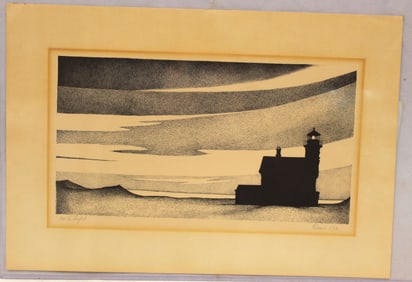 Pencil signed Eileen Lee print titled "North Light" - unframed - 12 1/2"x18 1/4"