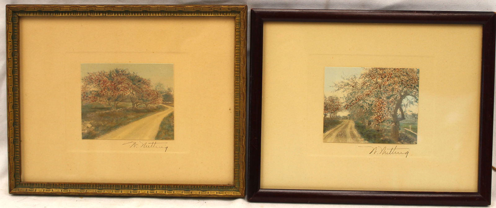 Lot of 2 small Wallace Nutting prints - overall framed size 7 3/4"x9 3/4" (1 of 3)