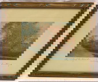 Wallace Nutting print titled "The Call of the Road" - overall framed size 9 1/2"x11 1/2"