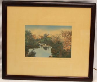 Wallace Nutting print titled "Blossom Dale" - overall framed size 11"x13"