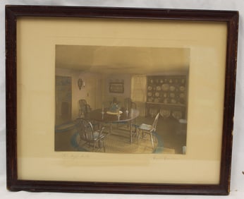 David Davidson print titled "The Prize Pewter" - overall framed size 13 1/4"x16 1/4"