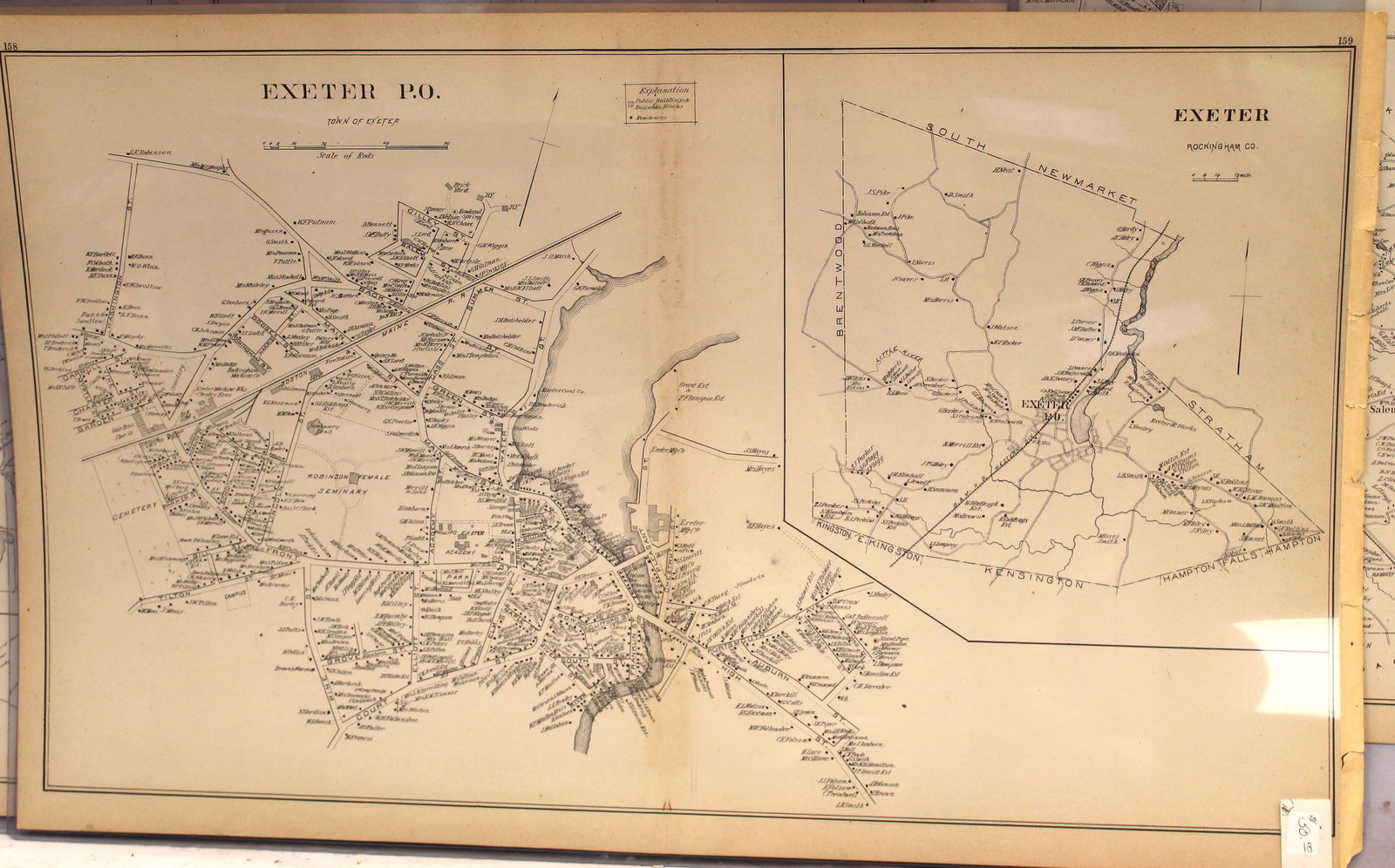 Large lot of antique New Hampshire maps (1 of 12)