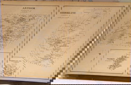 Large lot of antique New Hampshire maps