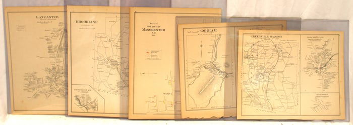 Large lot of antique New Hampshire maps
