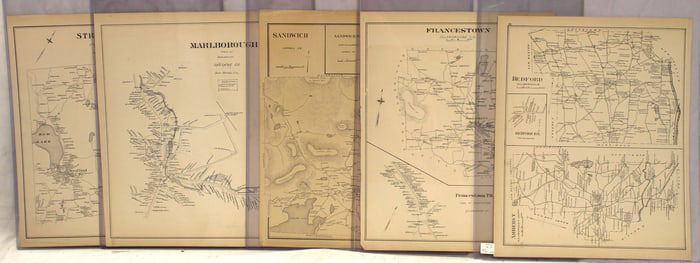 Large lot of antique New Hampshire maps