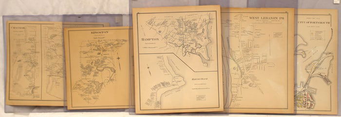 Large lot of antique New Hampshire maps