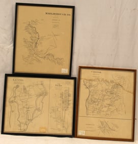 Lot of 3 antique maps of New Hampshire