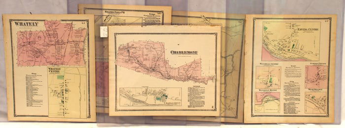 Lot of 5 antique Massachusetts maps