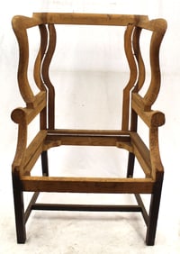 Antique wing chair frame - probably 2nd period - 45" tall x 31" wide x 23" deep