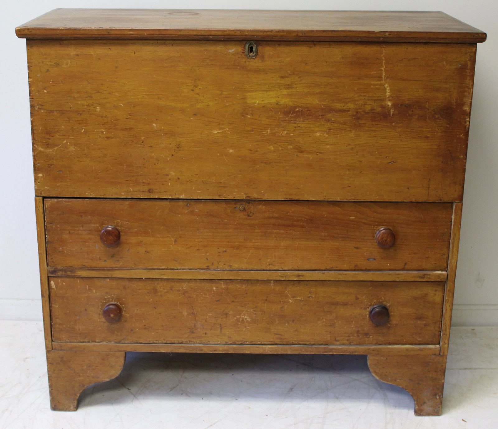 Antique 2 drawer blanket chest - 41" tall x 43 1/2" wide x 19" deep: Antique 2 drawer blanket chest - 41" tall x 43 1/2" wide x 19" deep