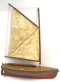 Large pond boat ca 1930's - 38" tall x 28" long
