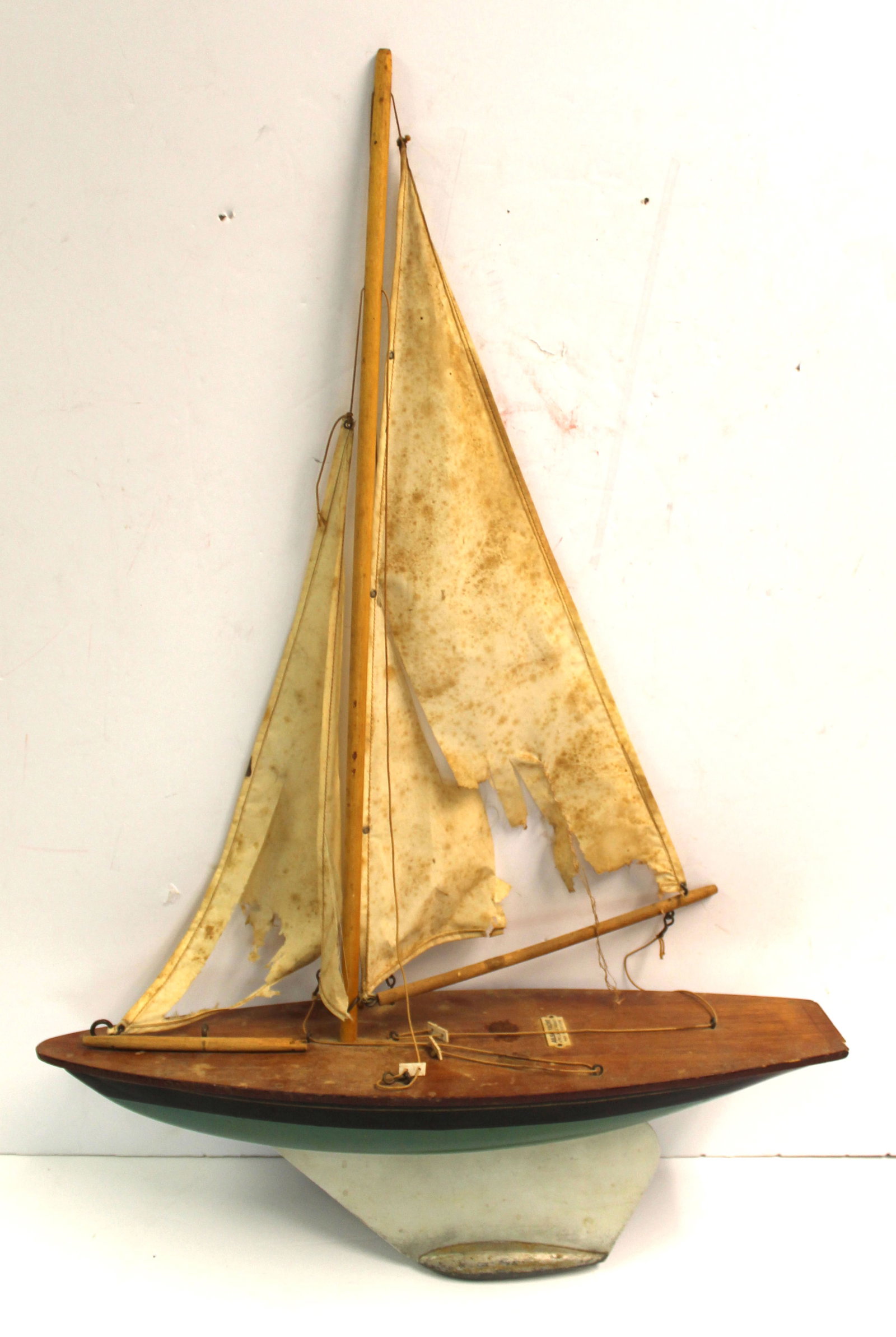 Ca 1930's "Ailsa Yacht" by Milbro Scotland - 28" tall x 19" long: Ca 1930's "Ailsa Yacht" by Milbro Scotland - 28" tall x 19" long