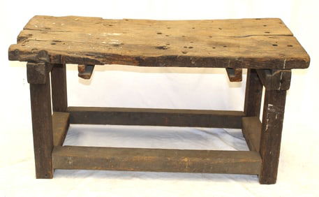 Antique very primitive work bench - 24" tall x 48" wide x 24"deep