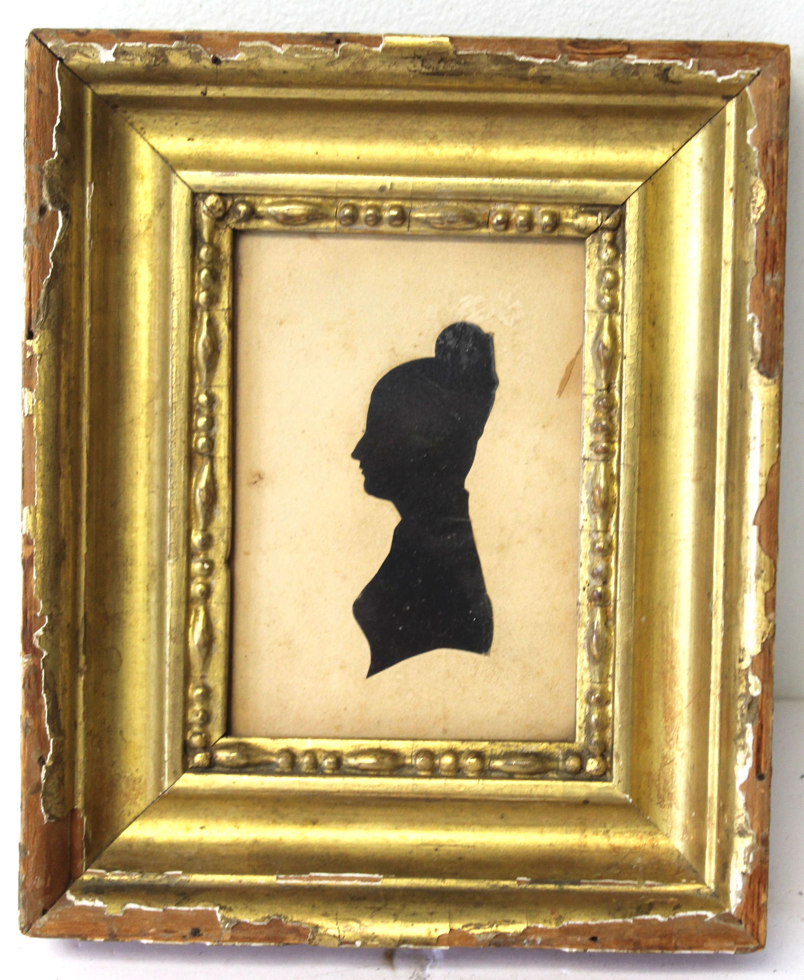 Ca 1820 cut silhouette by James "Master" Hubard - signed on verso - overall framed size 7"x6 1/2" (1 of 6)
