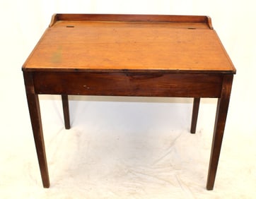 Antique lift top school master's desk - 37" tall x 44" wide x 33" deep