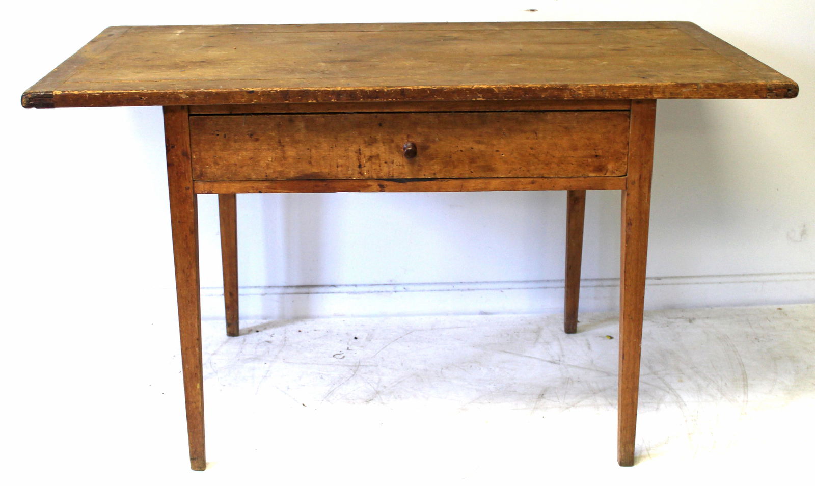 Country Hepplewhite 1 drawer tavern table - 27" tall x 48" wide x 26" deep (1 of 10)