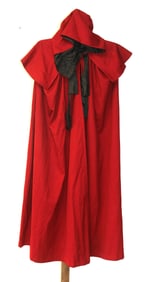 Antique Shaker hooded red opera cloak "The Dorothy" by Hart & Shephard - Canterbury Shaker Village -