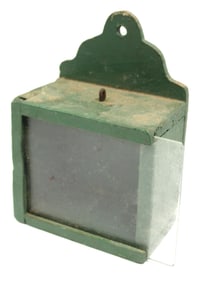 Antique wall box watch hutch - 8"x5 1/2"x3"