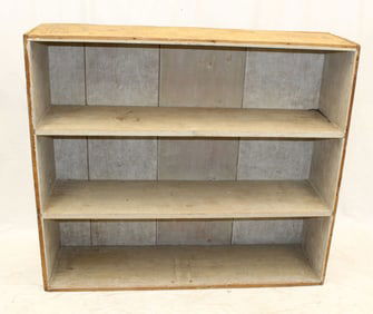 Antique built in open front cupboard w shelved interior - 42" tall x 39 1/2" wide x 13 1/2" deep