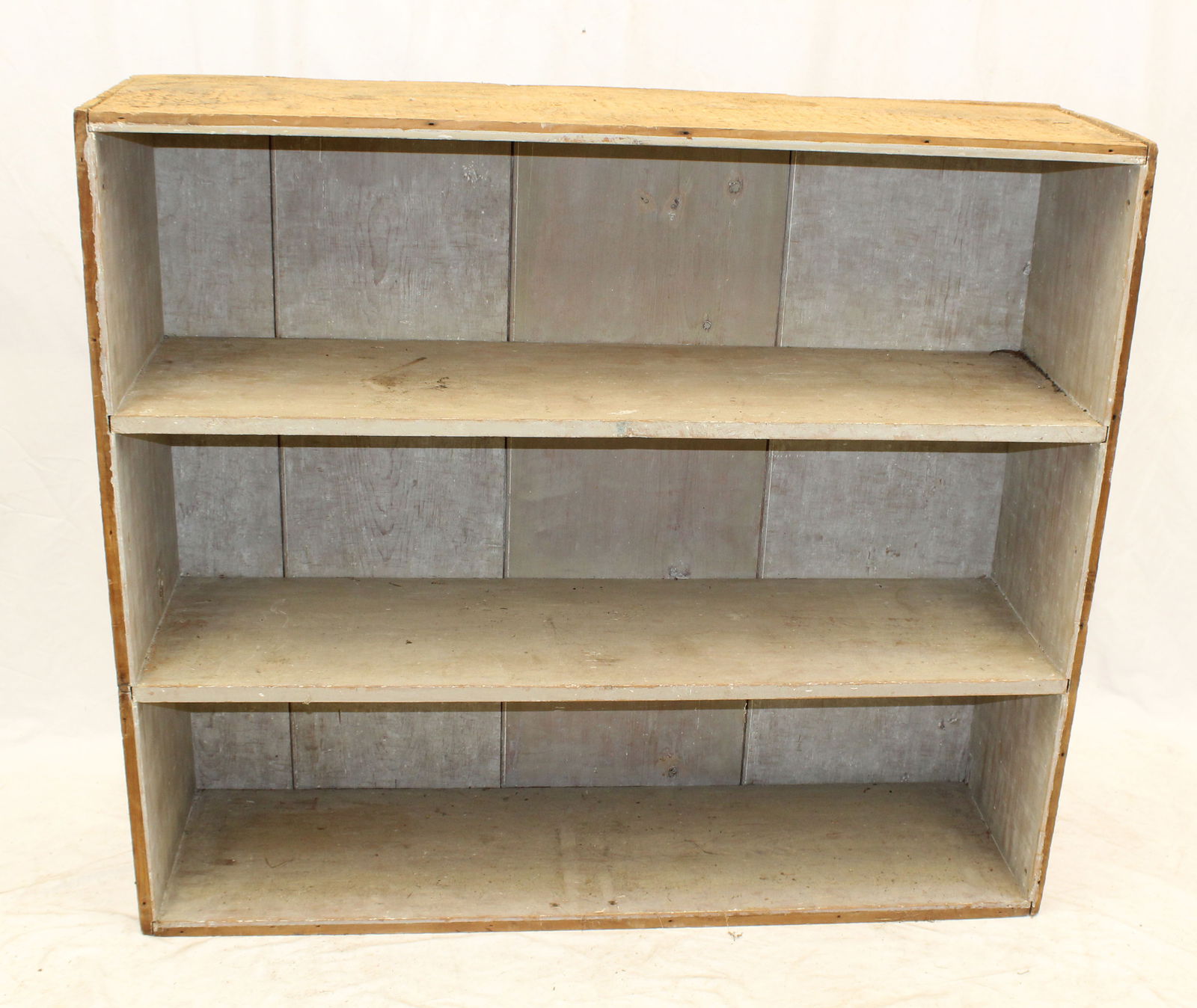 Antique built in open front cupboard w shelved interior - 42" tall x 39 1/2" wide x 13 1/2" deep (1 of 4)