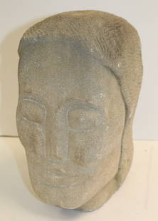 Carved stone bust - 12"x6"x9": Carved stone bust - 12"x6"x9"