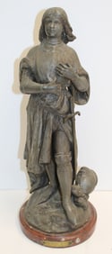 Jeanne d'Arc figural sculpture - 16 1/2" tall
