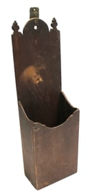 Antique wall hanging pipe box - 17" tall x 5"x3 1/2
