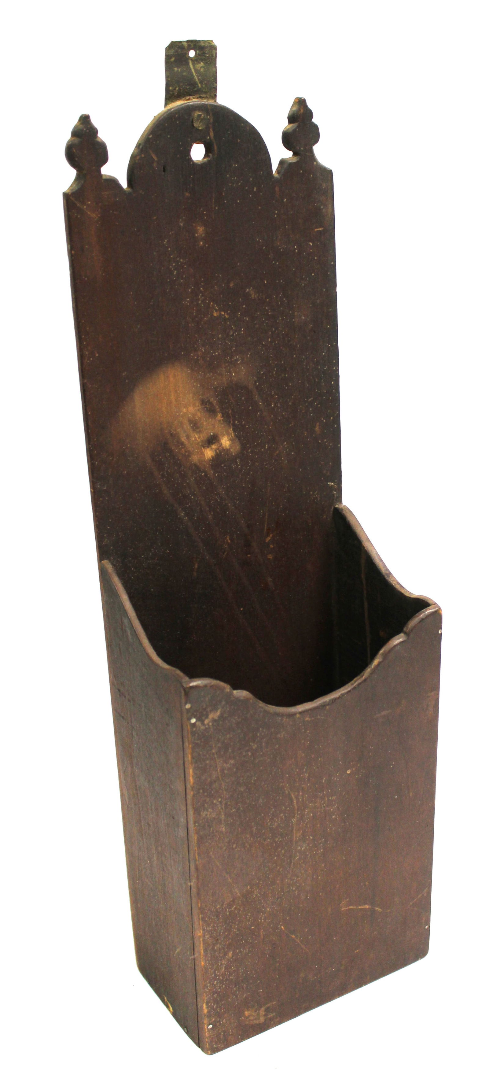 Antique wall hanging pipe box - 17" tall x 5"x3 1/2 (1 of 5)