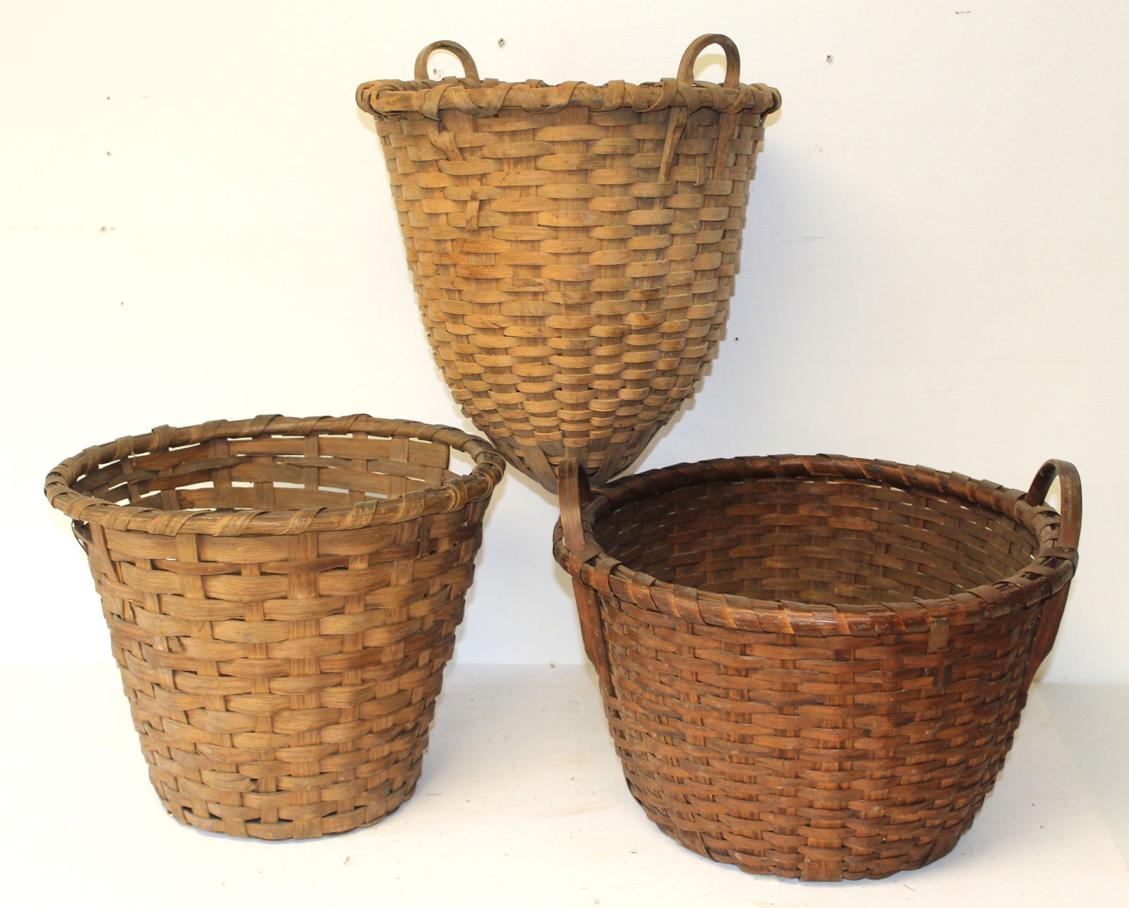 Lot of 3 antique baskets - possibly Taghkanik (1 of 9)