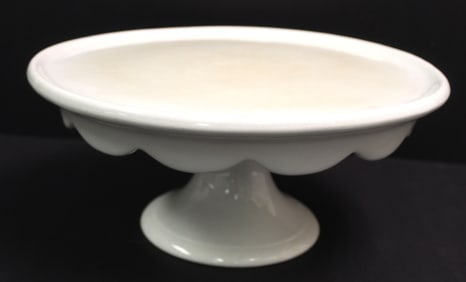 ca 1879 ironstone cake stand - has backstamp of Burgess and Campbell, made by International Pottery
