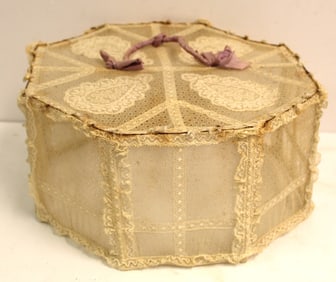Antique lace cake cover - 5 3/4" tall x 12" diam