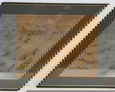 Antique large framed map of Portsmouth - 26"x31": Antique large framed map of Portsmouth- 26"x31"