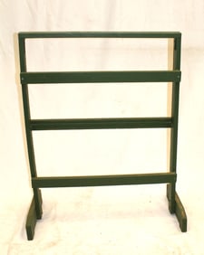 Antique diminutive herb rack in green paint - 35" tall x 26" wide