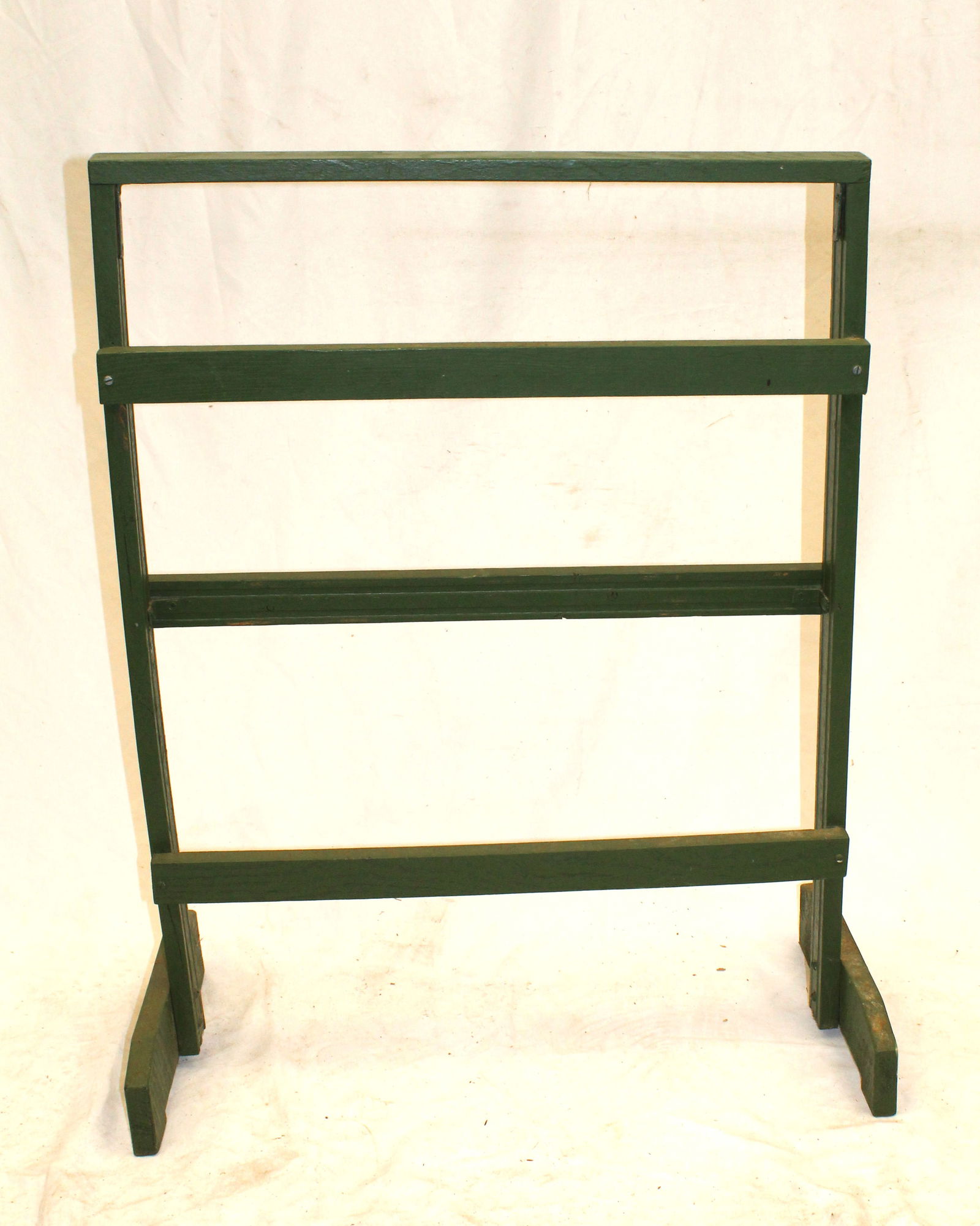 Antique diminutive herb rack in green paint - 35" tall x 26" wide (1 of 3)