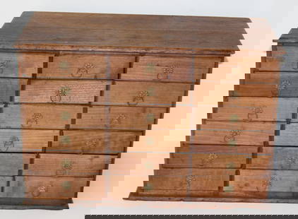 Antique 18 drawer spice box - 12" tall x 18"x9": Antique 18 drawer spice box - 12" tall x 18"x9"