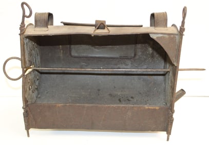 Miniature Antique tin reflector oven - 9" tall x 10" wide x 5" deep