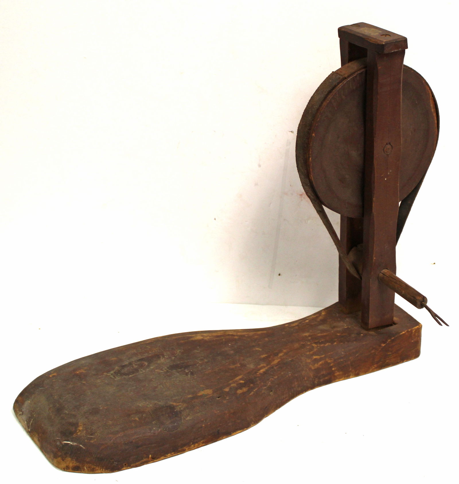 Antique wood & iron apple peeler/corer - 21 1/2"x18" (1 of 4)