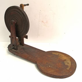 Antique wood & iron apple peeler/corer - 22" x 14"