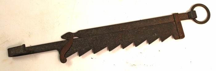 Antique iron trammel - 9"