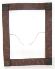 Folky grain painted wooden frame - 19"x14"